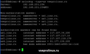 NS записи